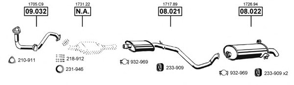 ASMET PE081905 Exhaust System